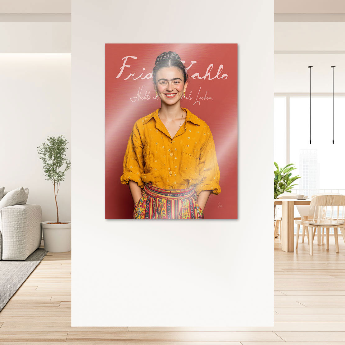 Das Lachen der Frida Alu Gebürstet Bild