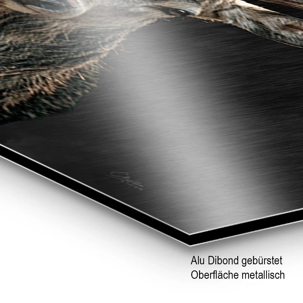 Hirsch Royal Art Aluminiumbild gebürstet