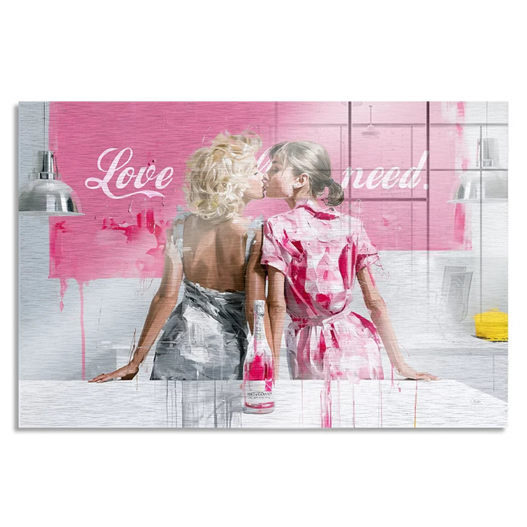 Audrey Hepburn und Marilyn Monroe Aluminiumbild gebürstet