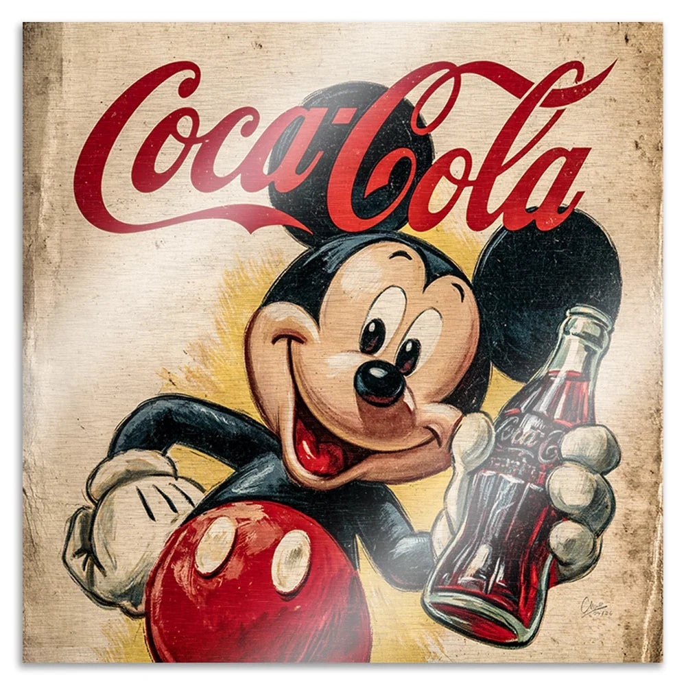 Micky Coke Aluminiumbild gebürstet