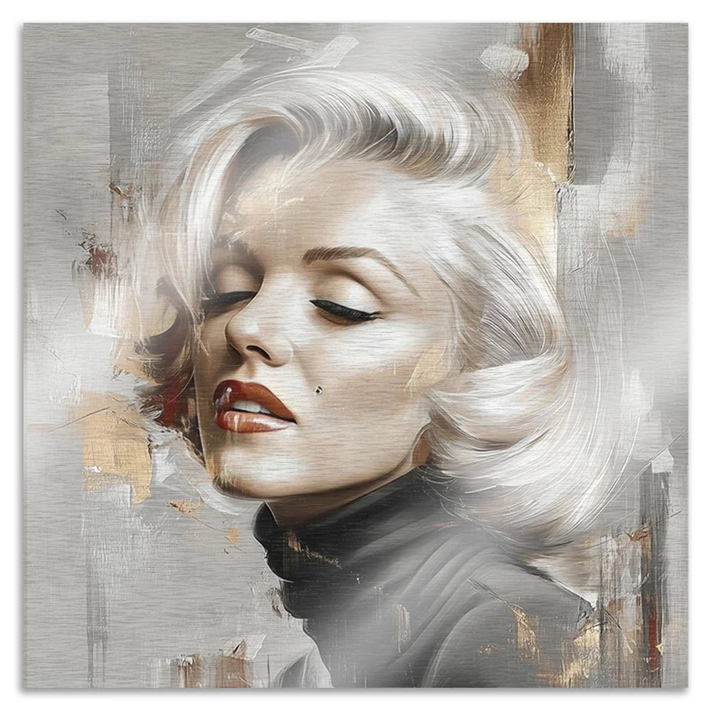 Marilyn En Vogue Aluminiumbild gebürstet
