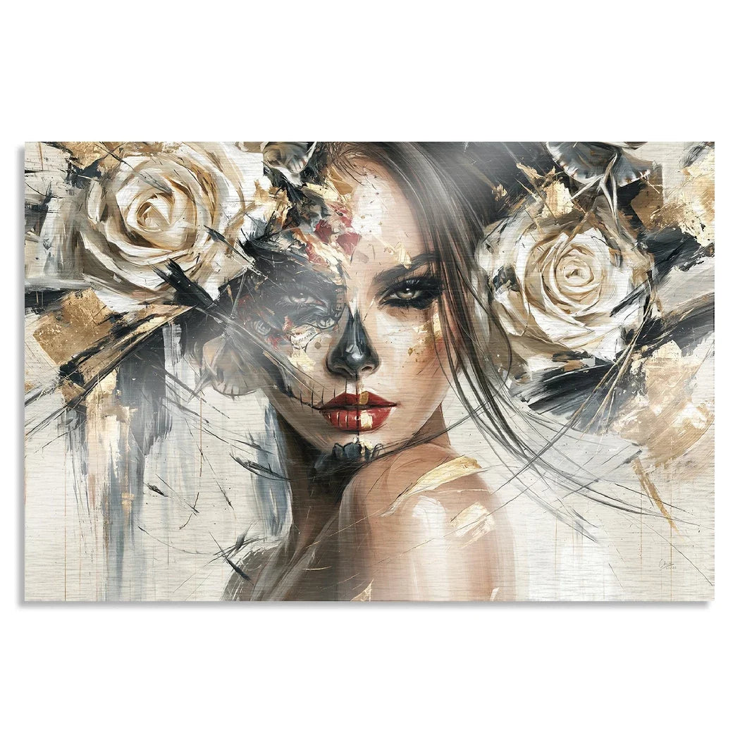 La Catrina Dark Romance Aluminiumbild gebürstet