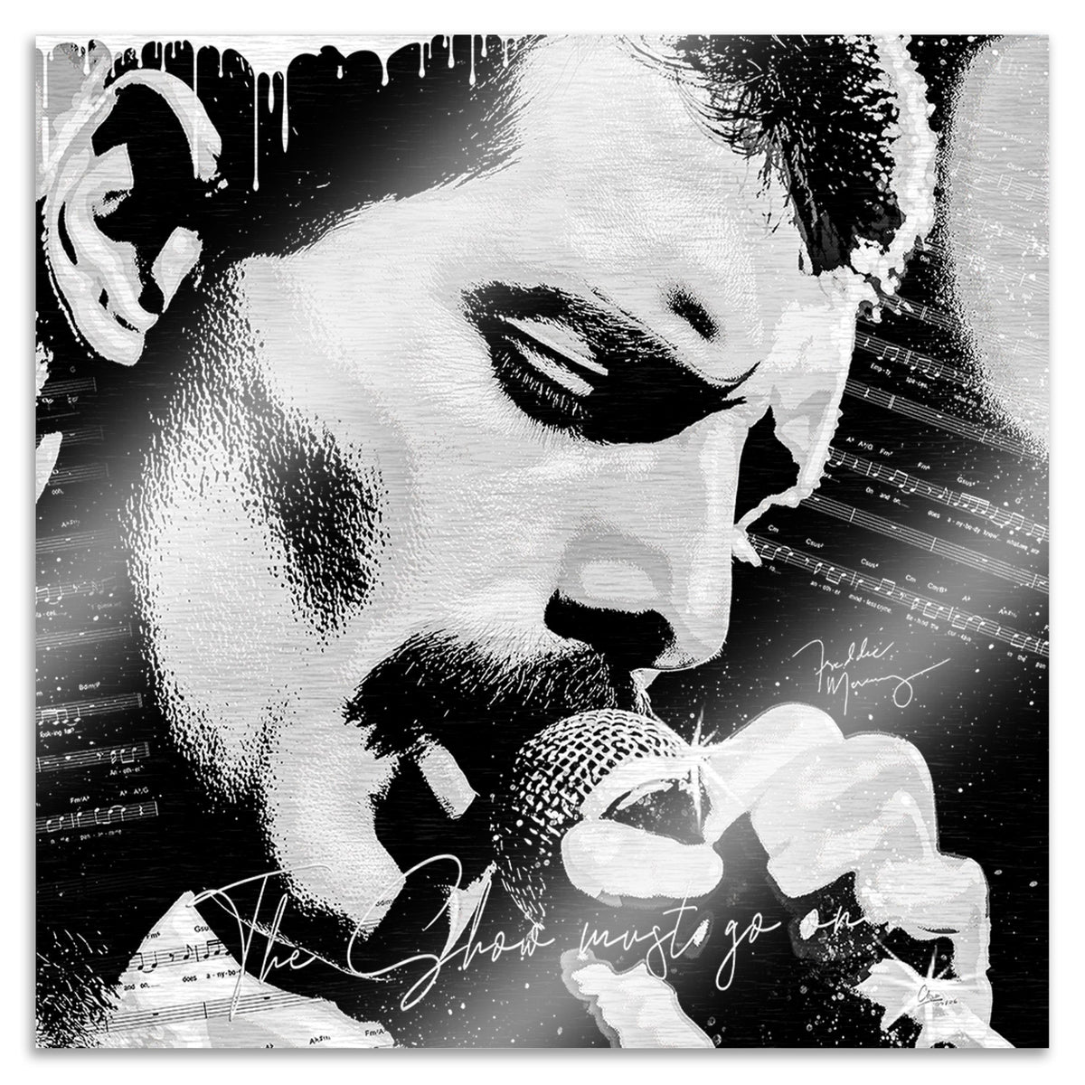 Freddie Mercury Legend Aluminiumbild gebürstet