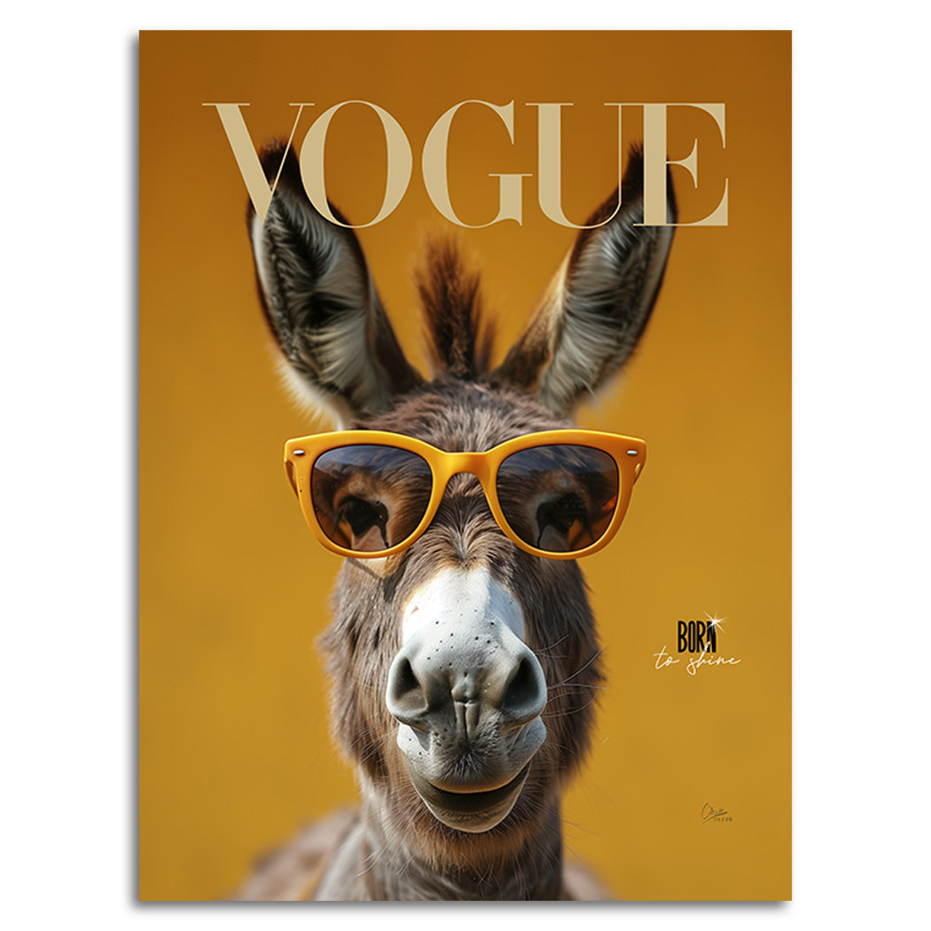 Esel Vogue Aluminiumbild gebürstet