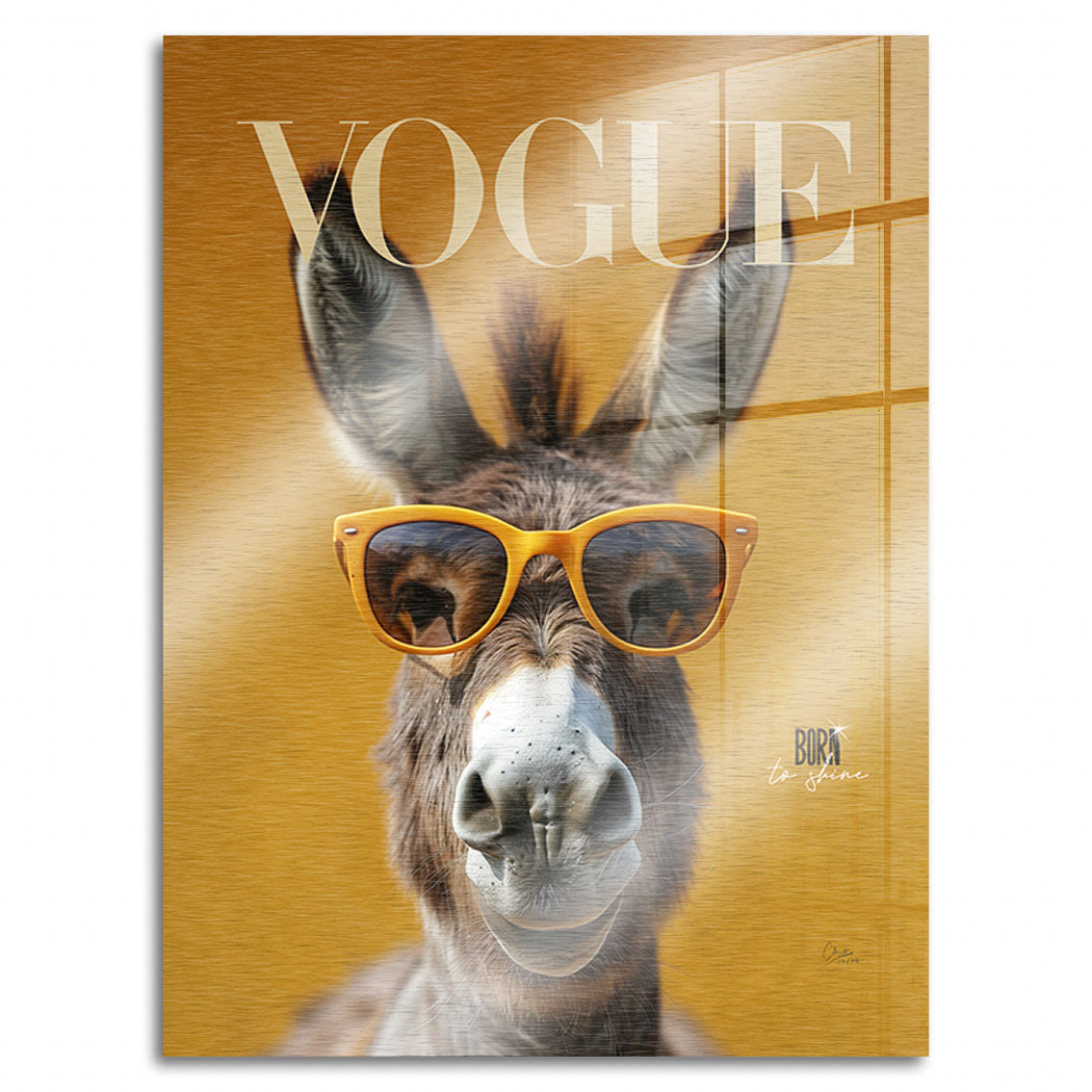 Esel Vogue Aluminiumbild gebürstet
