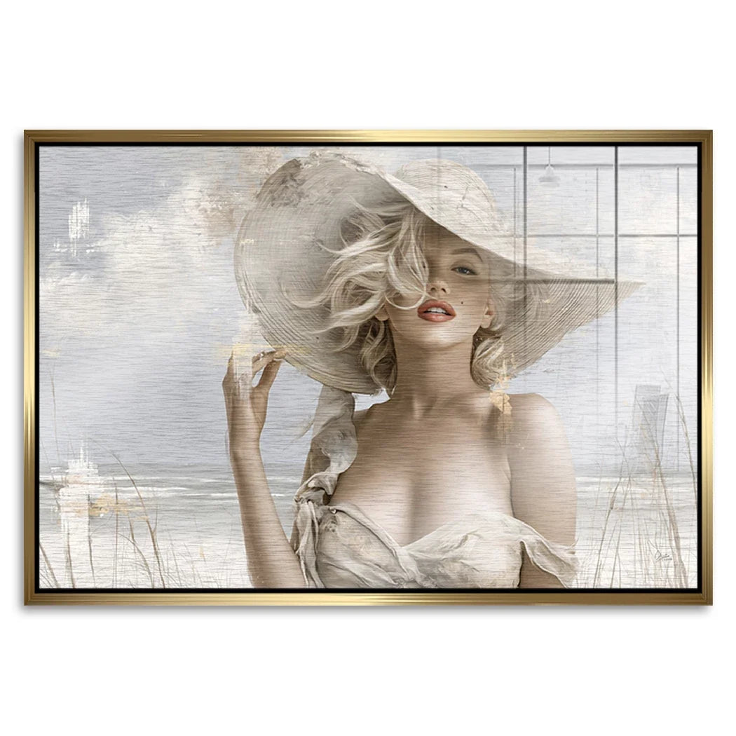 Marilyn Monroe Riviera Aluminiumbild gebürstet