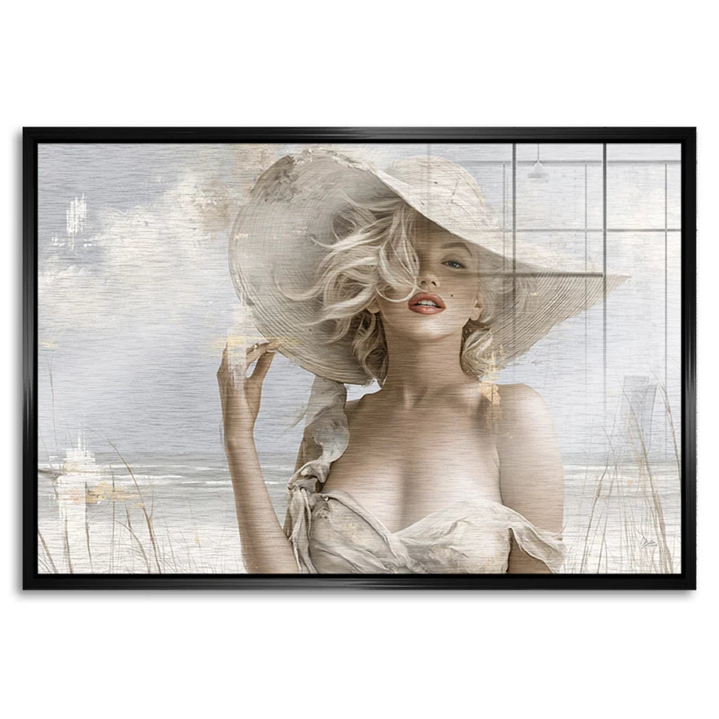 Marilyn Monroe Riviera Aluminiumbild gebürstet