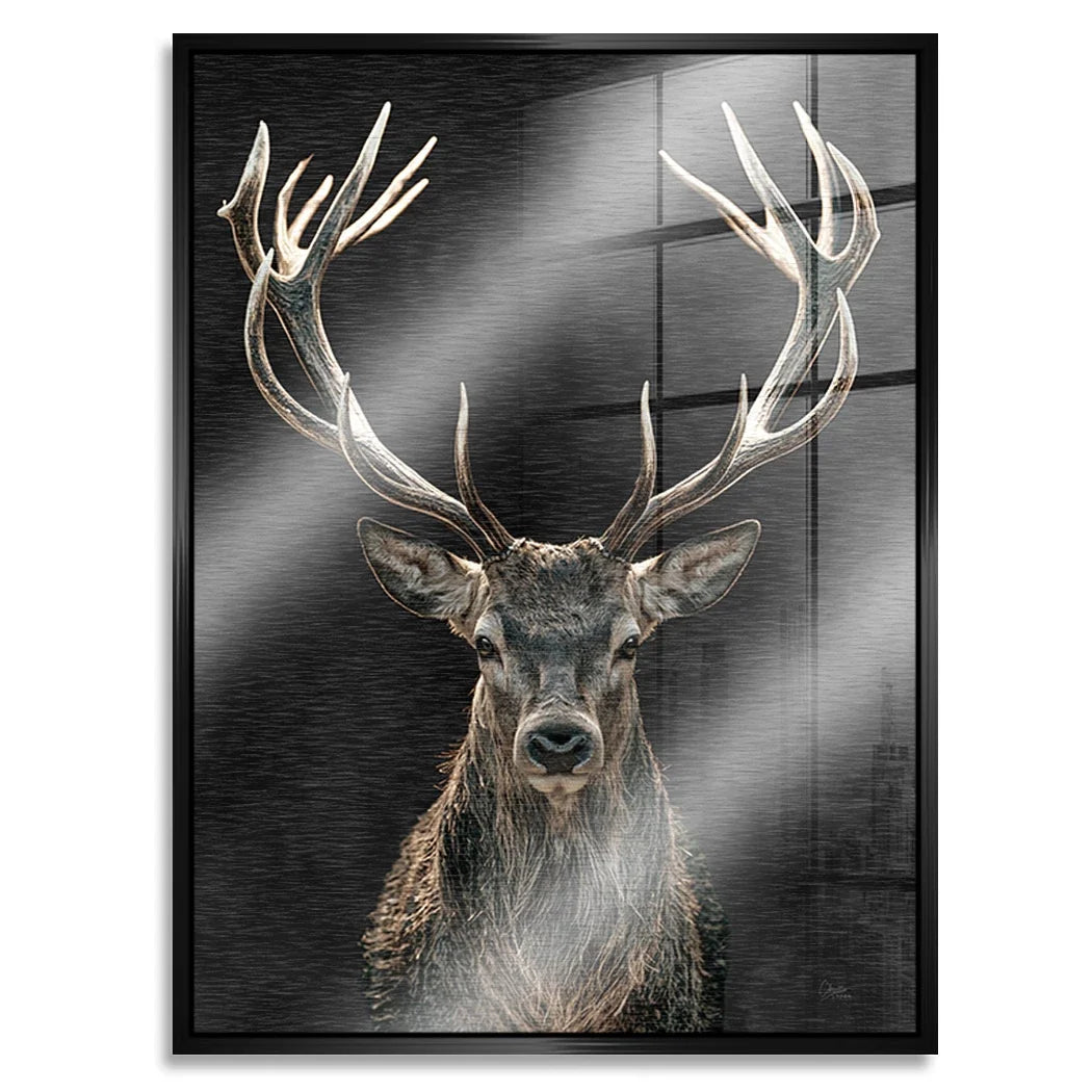 Hirsch Royal Art Aluminiumbild gebürstet