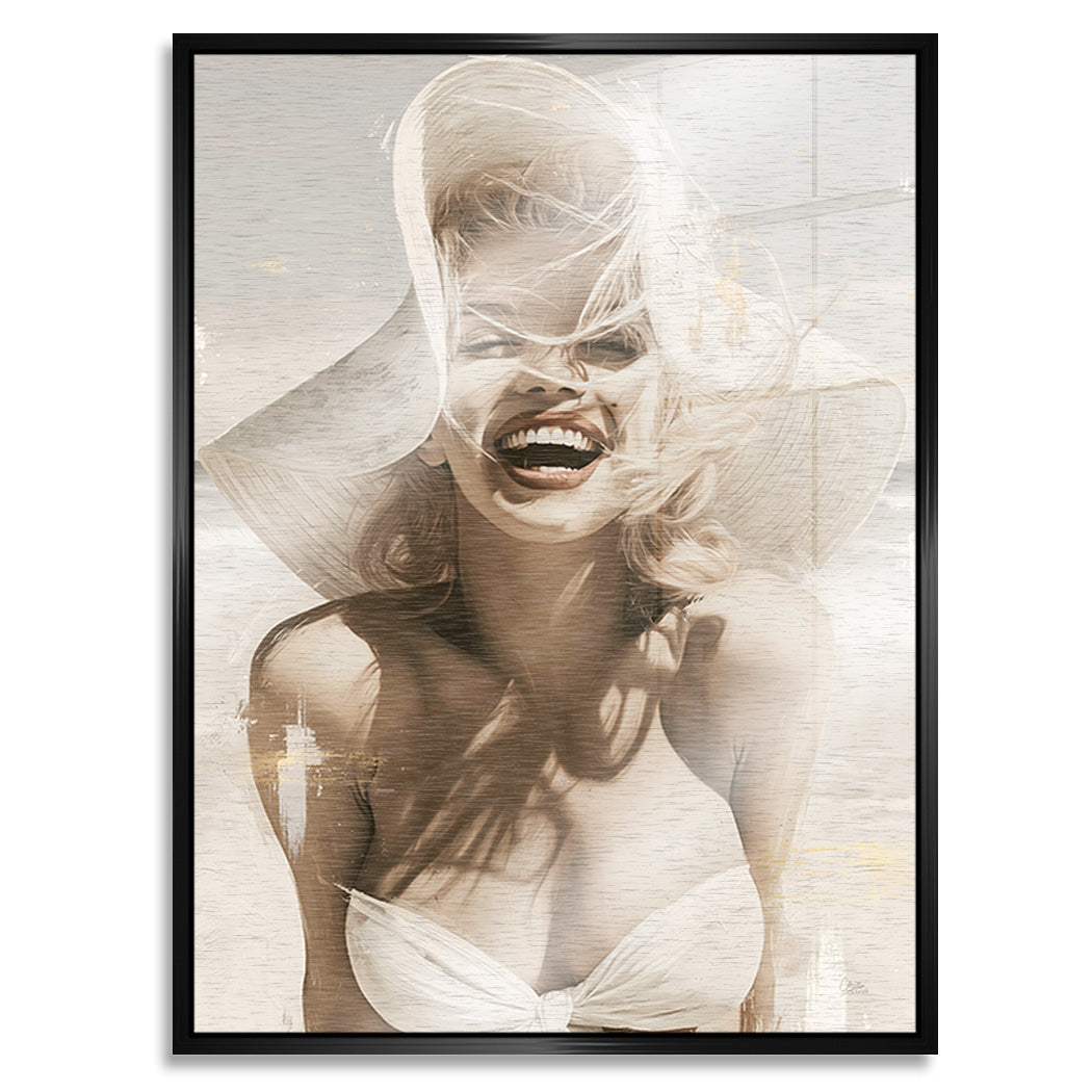 Marilyn Monroe Summer Smile Aluminiumbild gebürstet