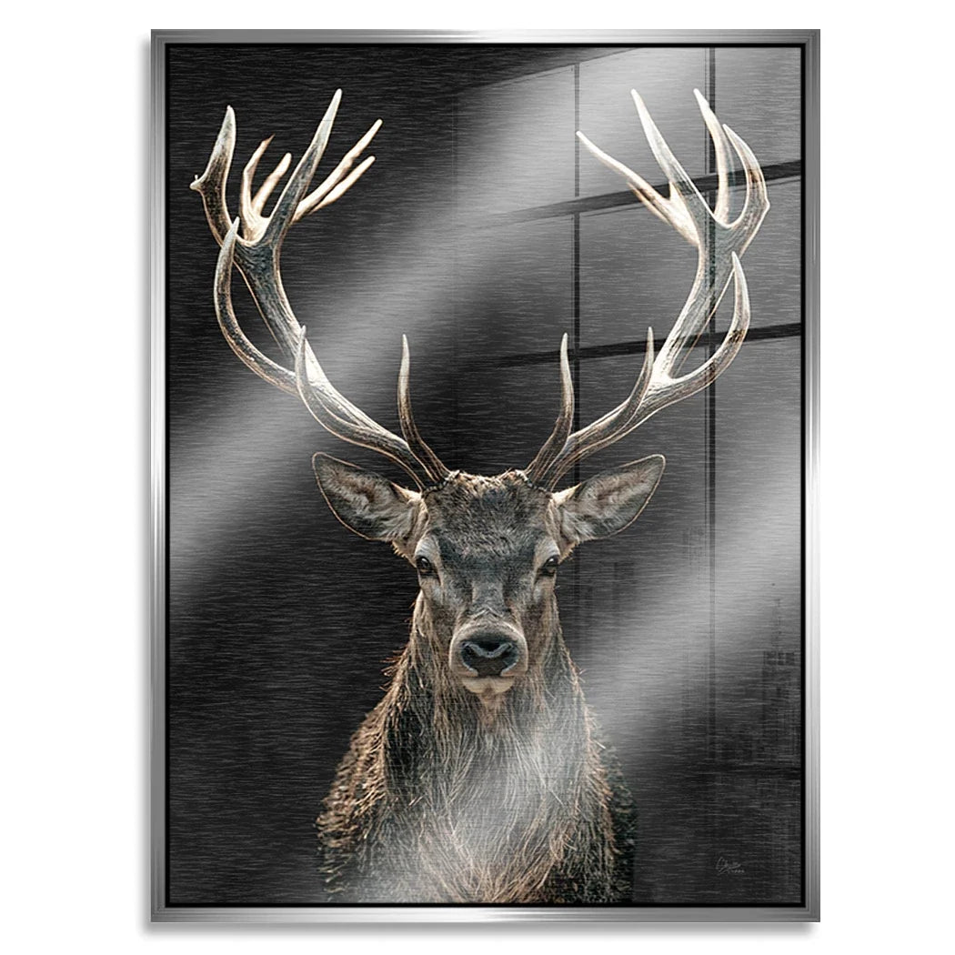 Hirsch Royal Art Aluminiumbild gebürstet