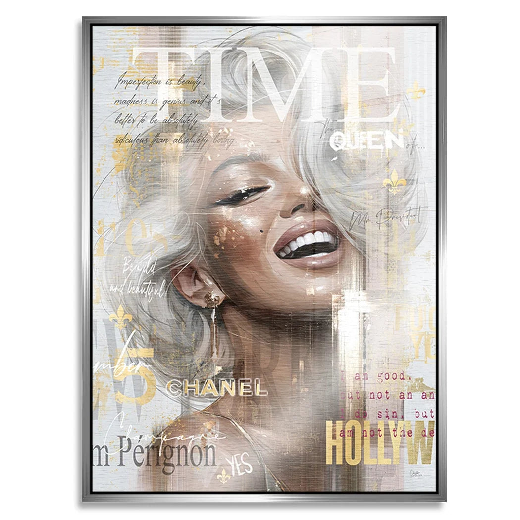 Marilyn Monroe Cover Aluminiumbild gebürstet