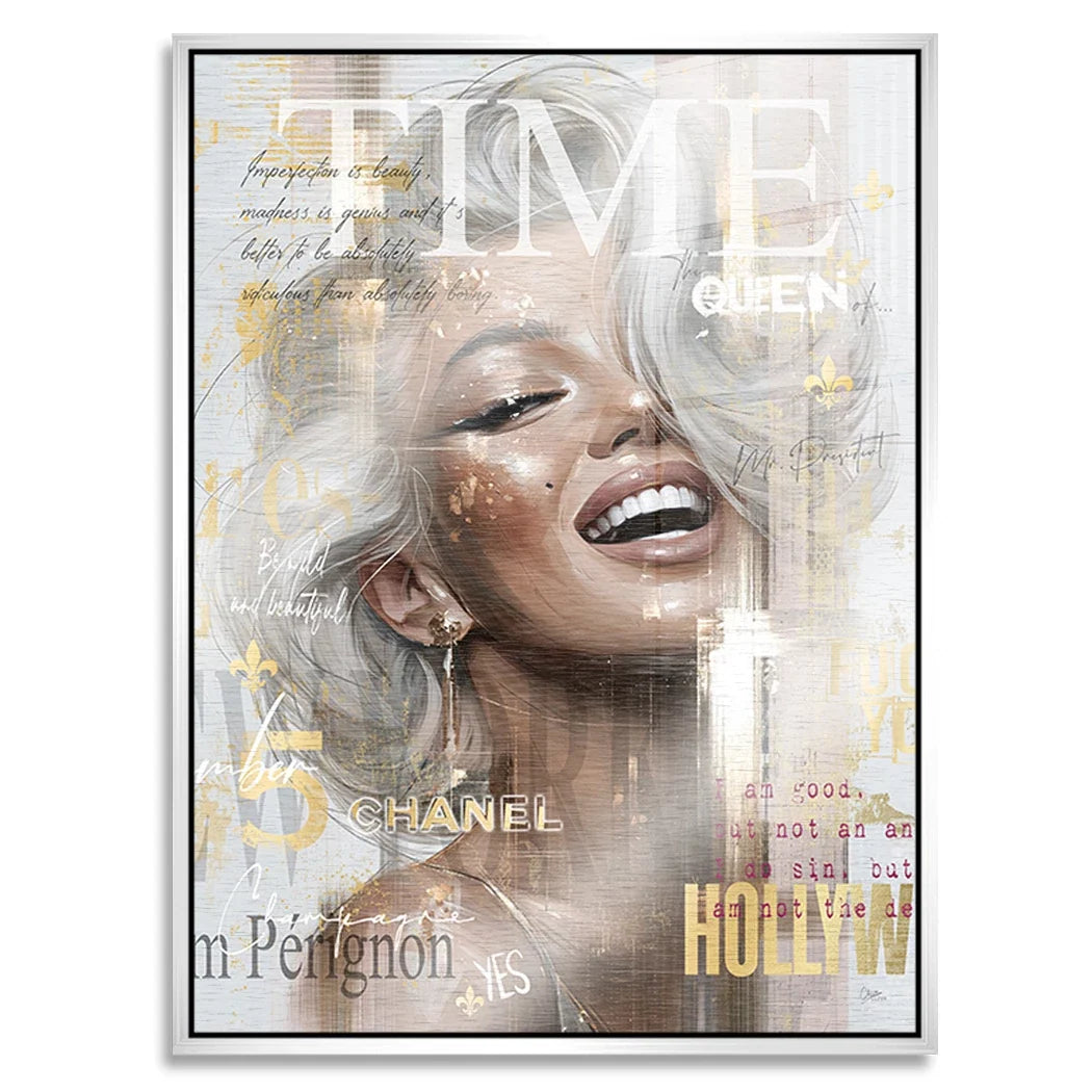 Marilyn Monroe Cover Aluminiumbild gebürstet
