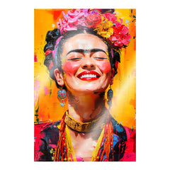 Frida Kahlo Lacht AluDibond Gebürstet
