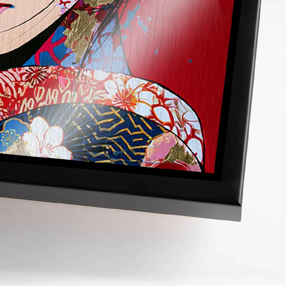 Geisha Rouge Aluminiumbild gebürstet