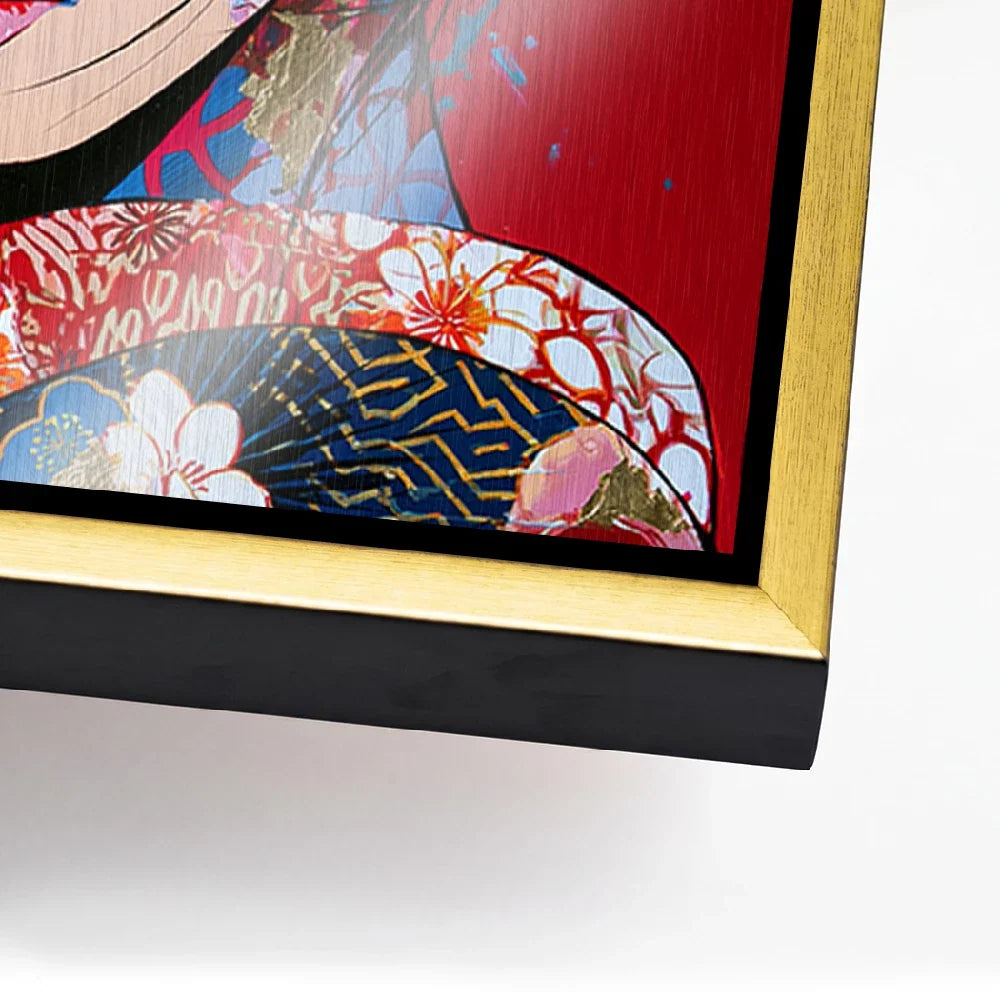 Geisha Rouge Aluminiumbild gebürstet