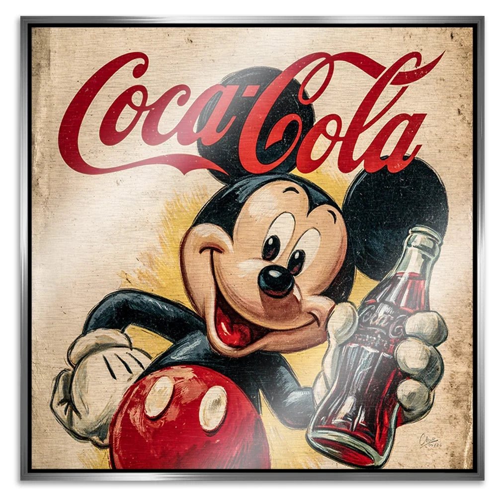 Micky Coke Aluminiumbild gebürstet