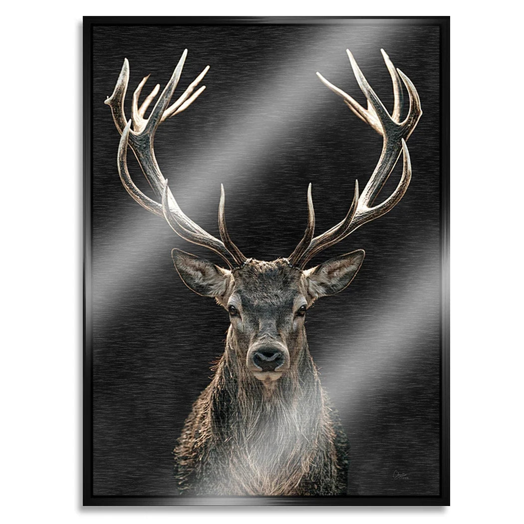 Hirsch Royal Art Aluminiumbild gebürstet