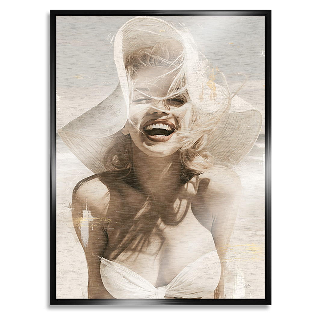 Marilyn Monroe Summer Smile Aluminiumbild gebürstet