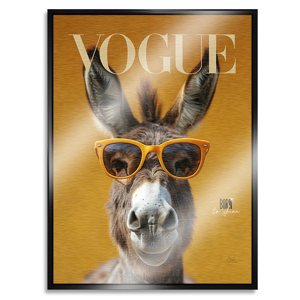 Esel Vogue Aluminiumbild gebürstet