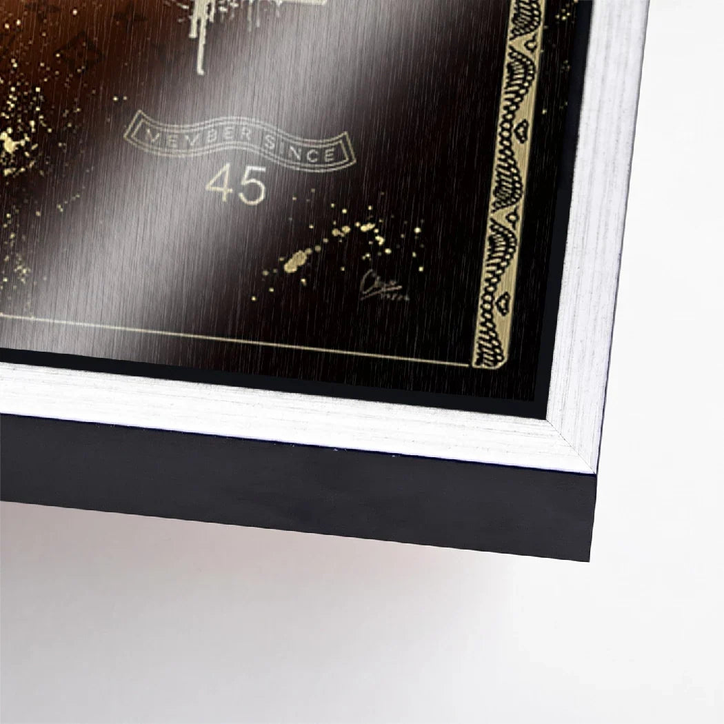 Dagobert Duck Money Power Aluminiumbild gebürstet