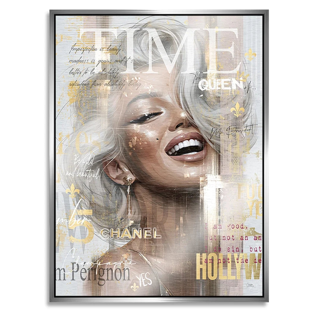 Marilyn Monroe Cover Aluminiumbild gebürstet