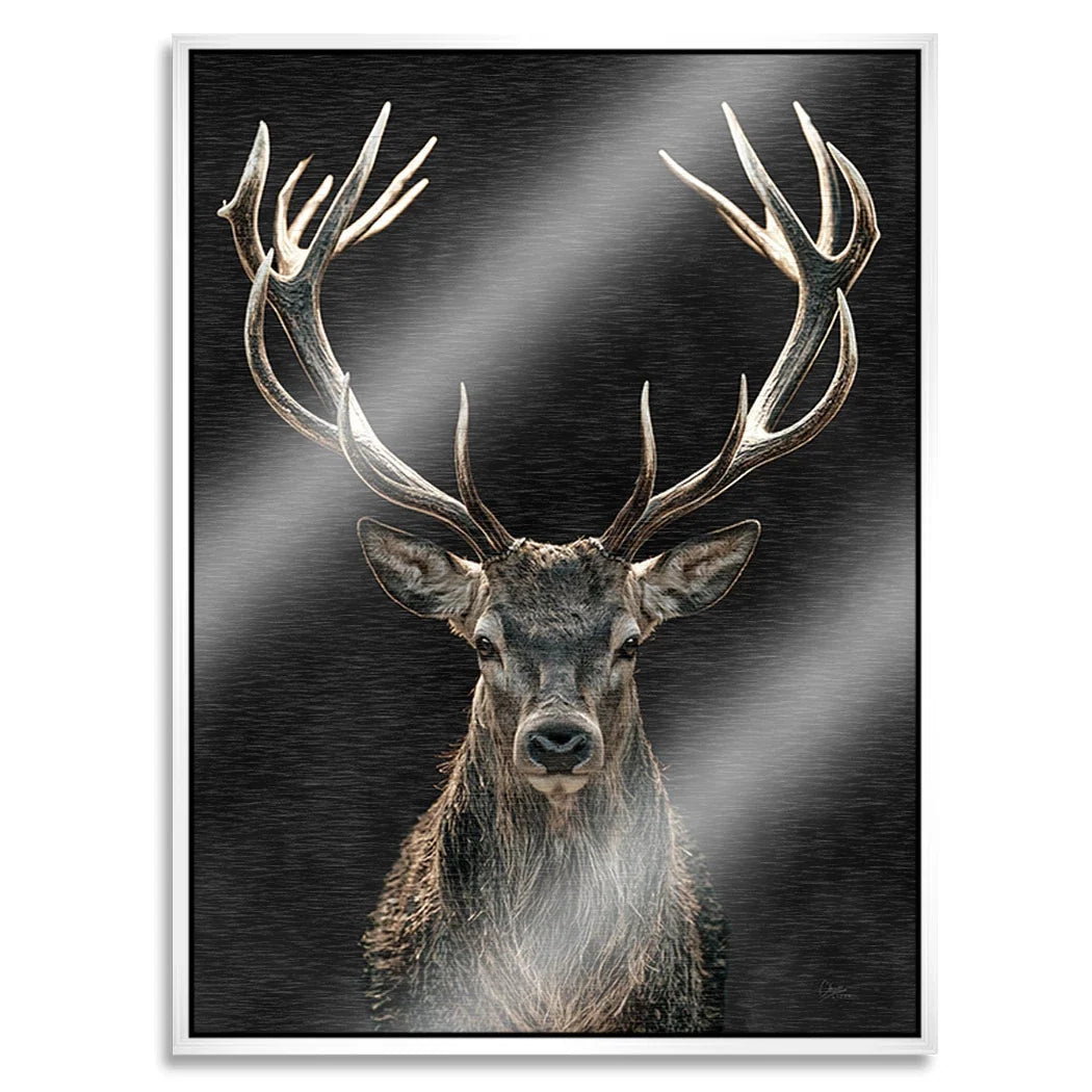 Hirsch Royal Art Aluminiumbild gebürstet