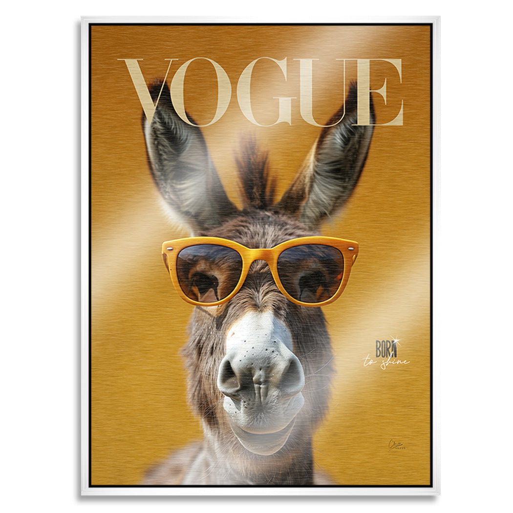 Esel Vogue Aluminiumbild gebürstet