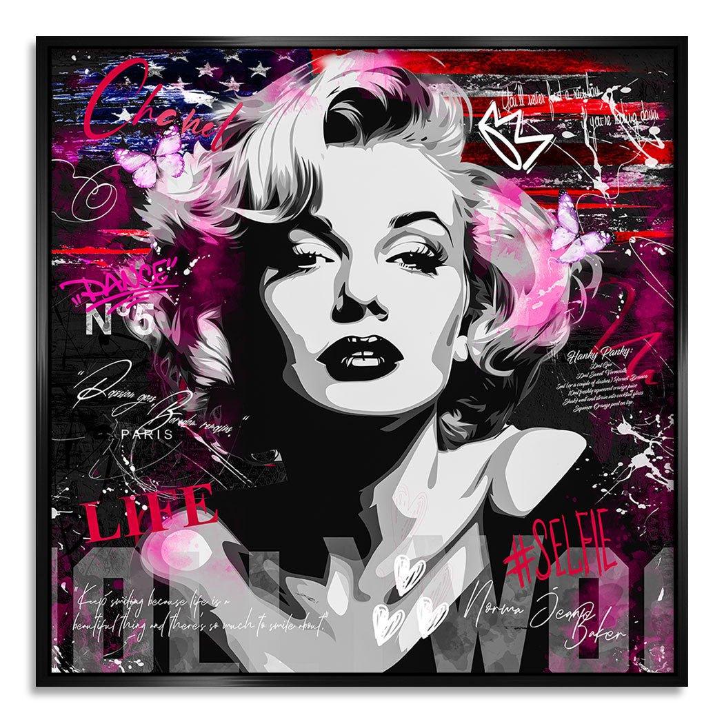 Marilyn Hollywood Pop Art AluDibond Bild INGALERIE