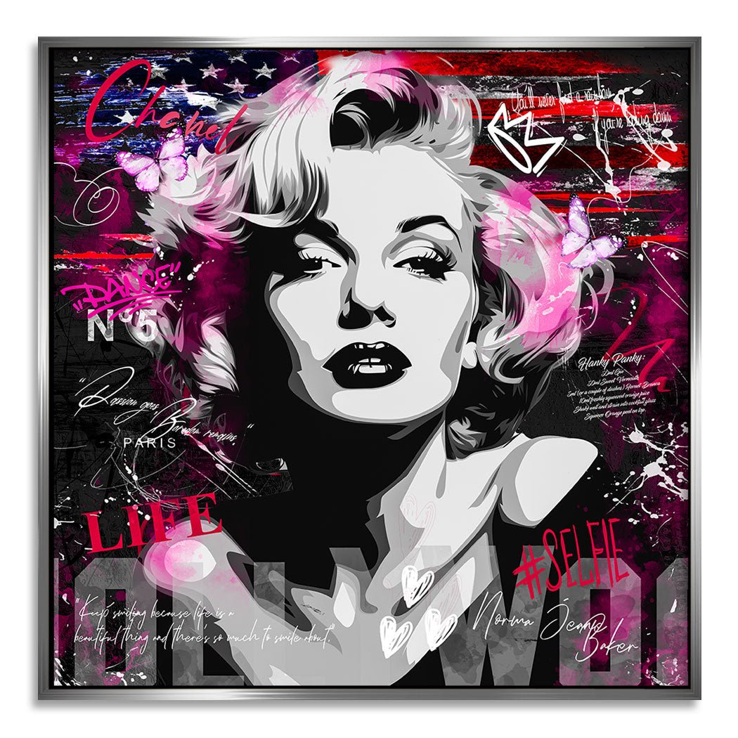 Marilyn Hollywood Pop Art AluDibond Bild INGALERIE