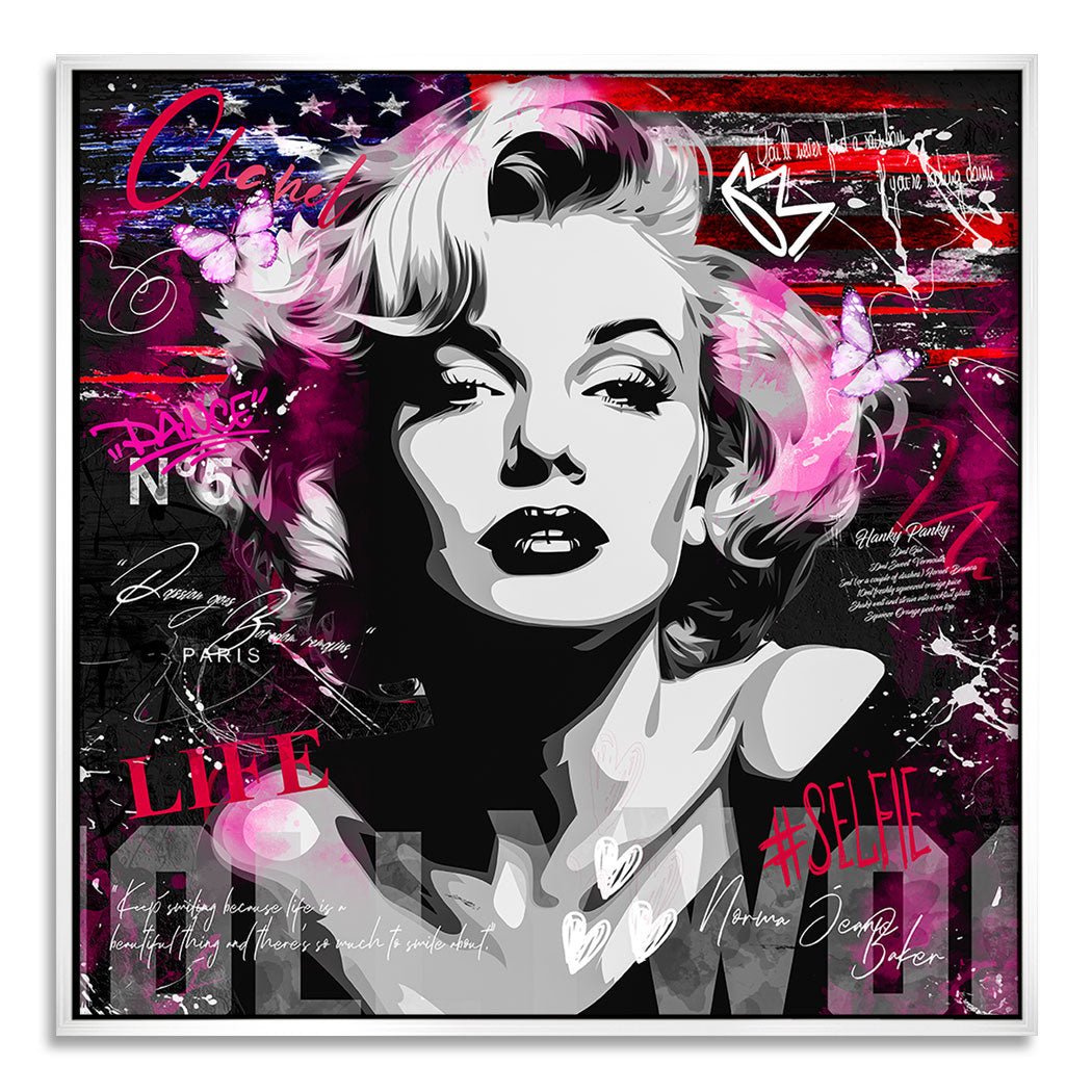 Marilyn Hollywood Pop Art AluDibond Bild INGALERIE