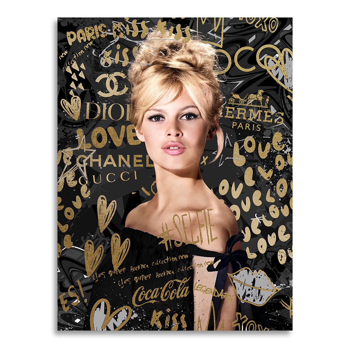 Brigitte Love Coco Pop Art Leinwand Bild INGALERIE