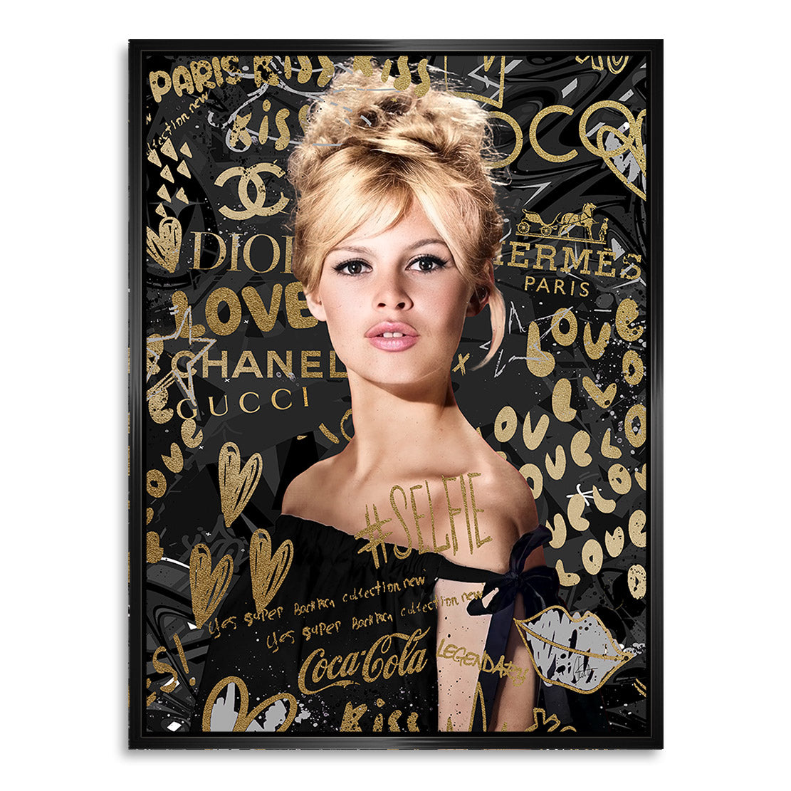 Brigitte Love Coco Pop Art Leinwand Bild INGALERIE