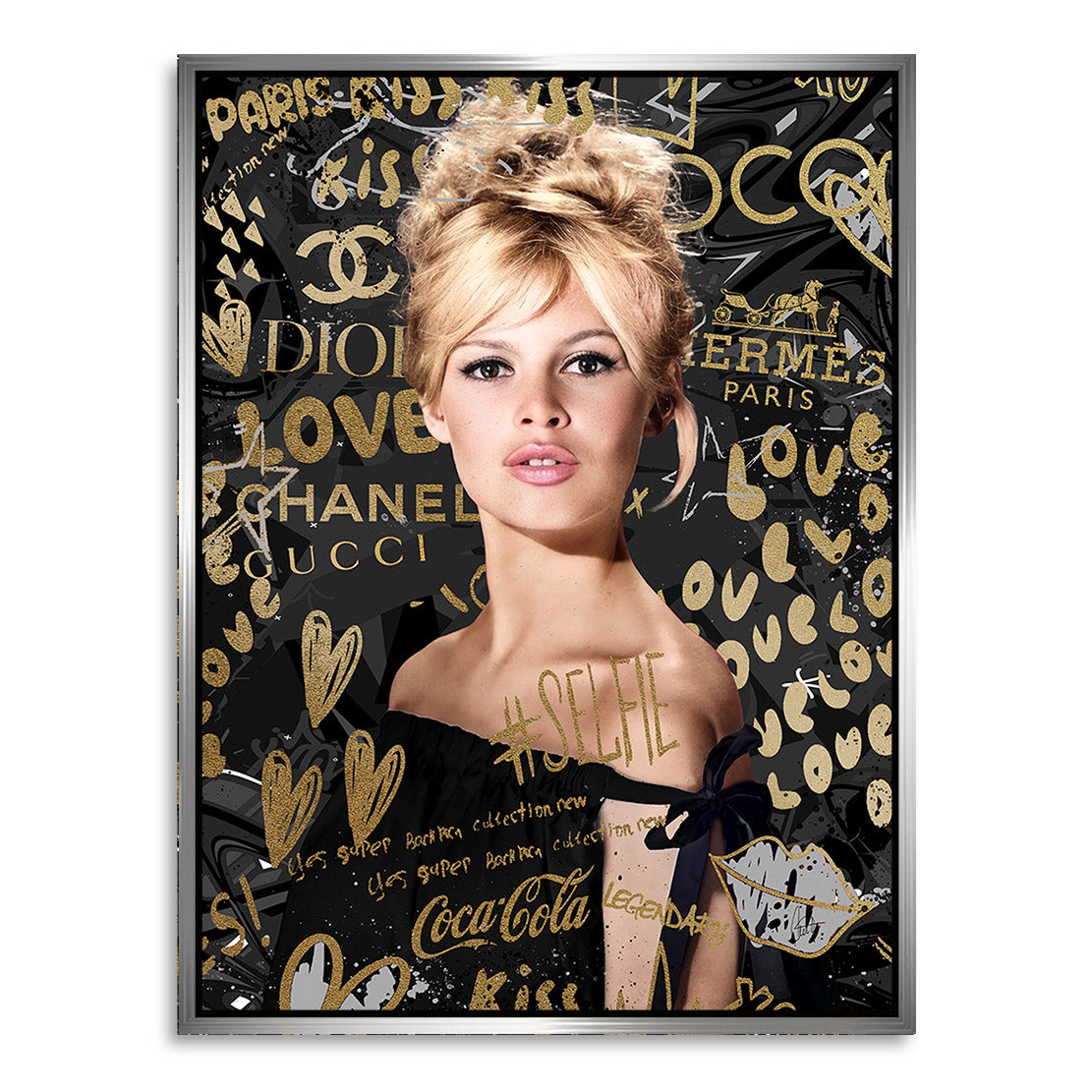 Brigitte Love Coco Pop Art Leinwand Bild INGALERIE