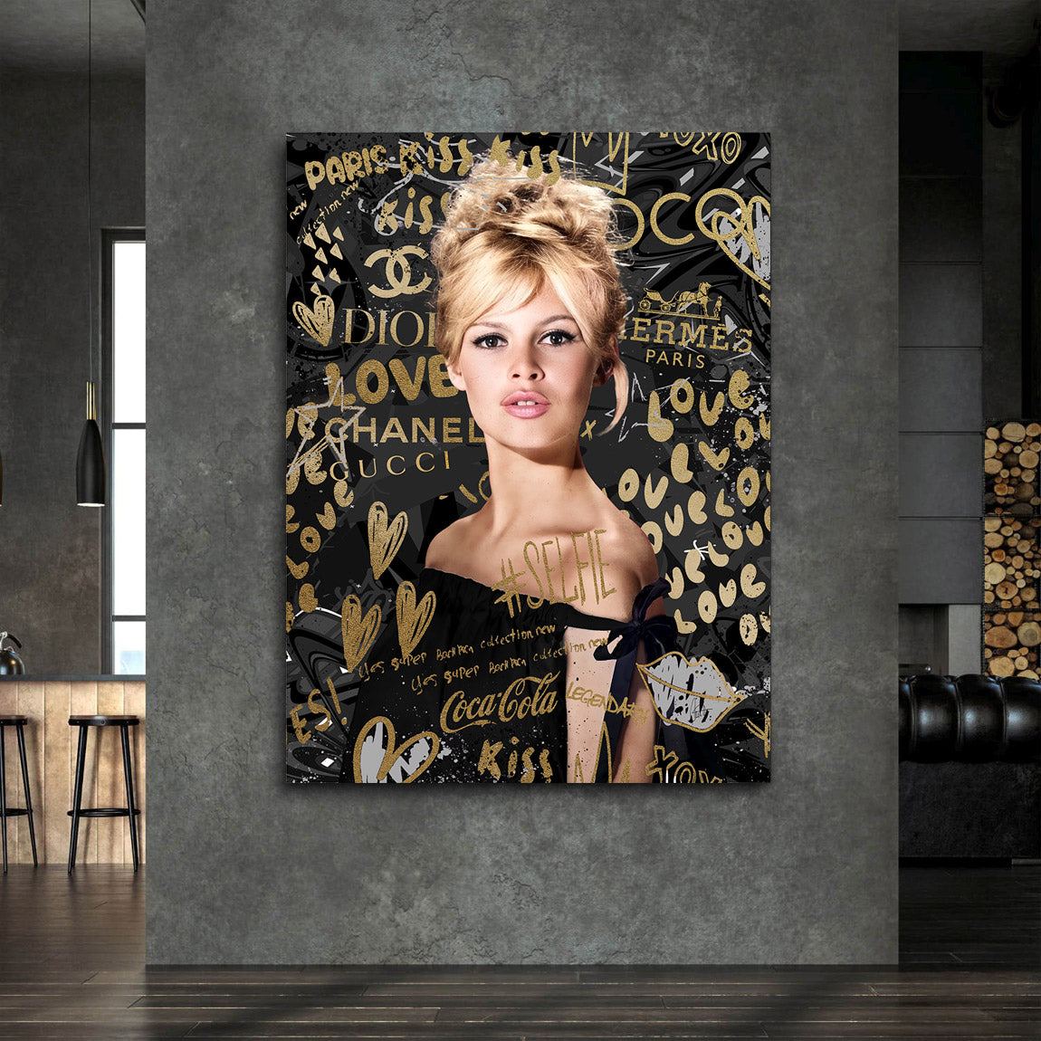 Brigitte Love Coco Pop Art Leinwand Bild INGALERIE