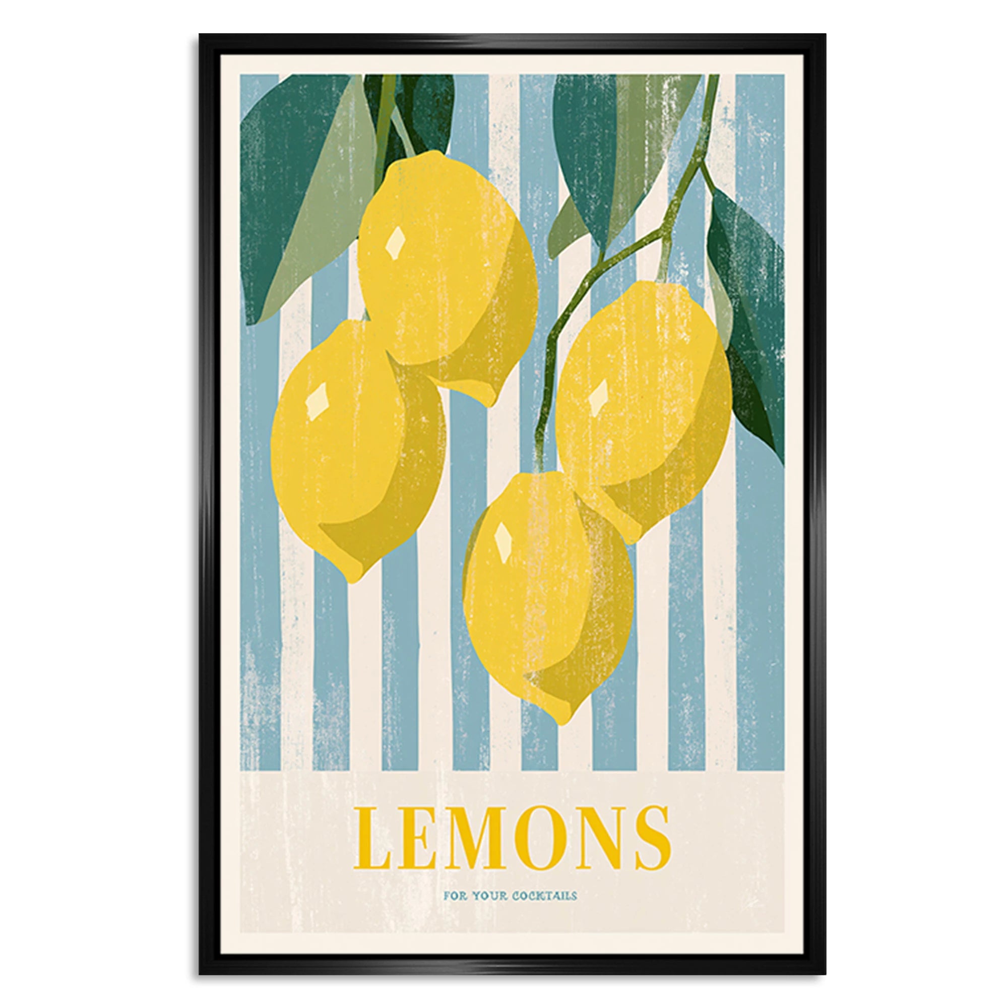 Lemons Cocktail Leinwand Bild
