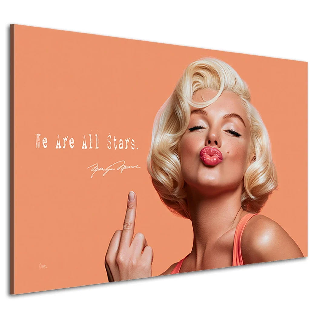 Marilyn Monroe Star Kiss Leinwand Bild