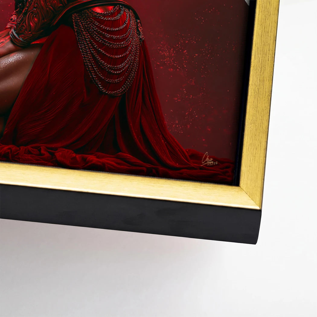 Rote Kriegerin Leinwand Bild