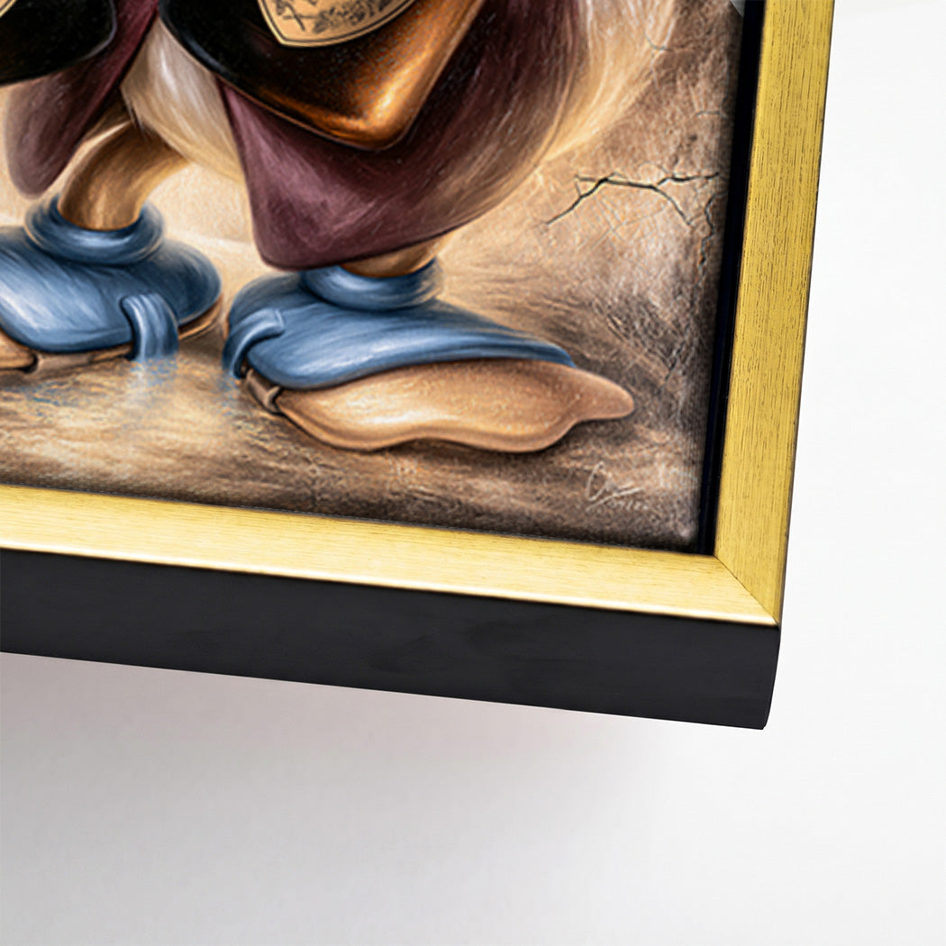 Dagobert Duck Champagner Art Leinwand Bild