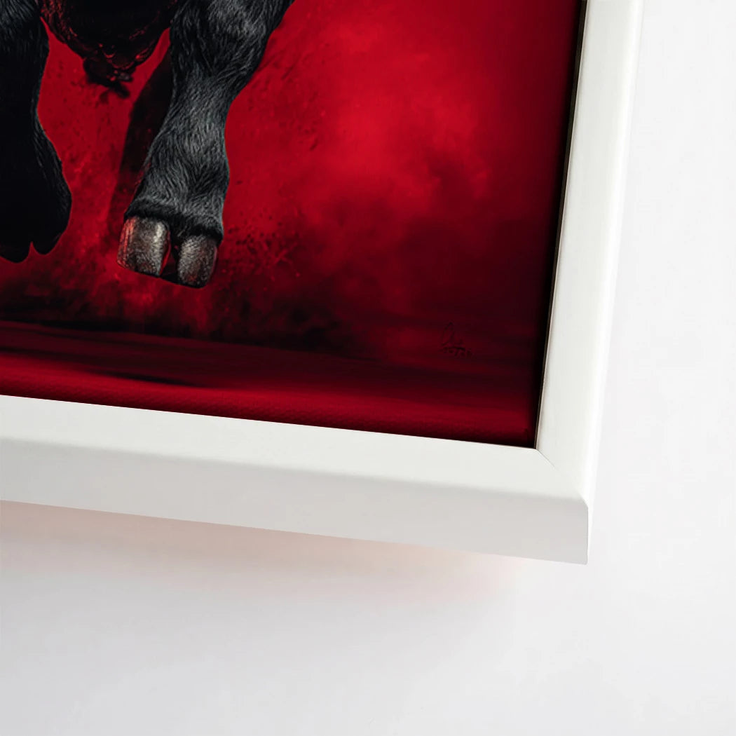Schwarzer Stier Leinwand Bild