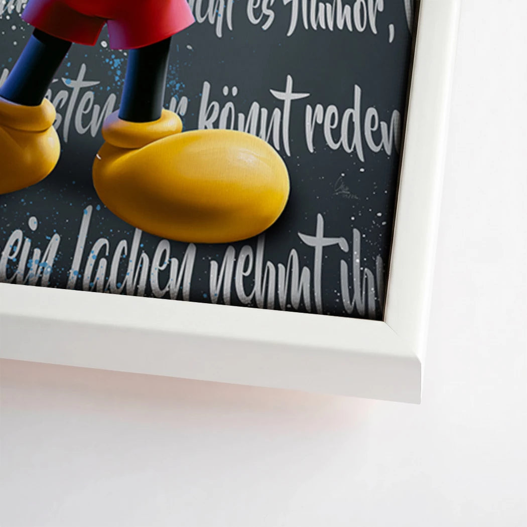 Micky Lacht Leinwand Bild