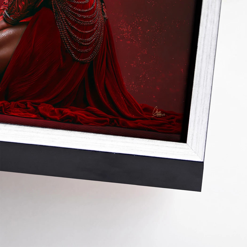 Rote Kriegerin Leinwand Bild