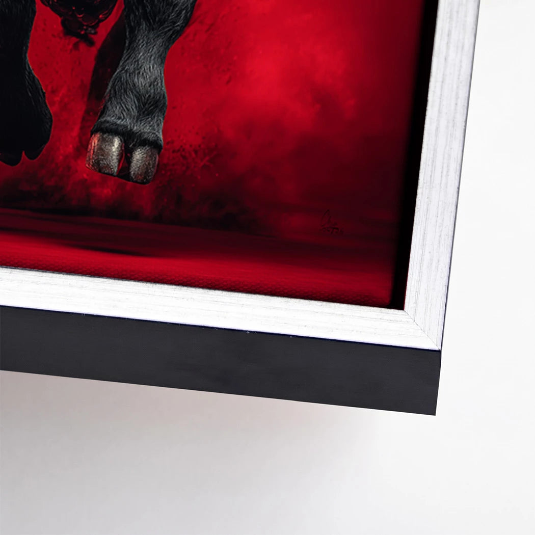 Schwarzer Stier Leinwand Bild