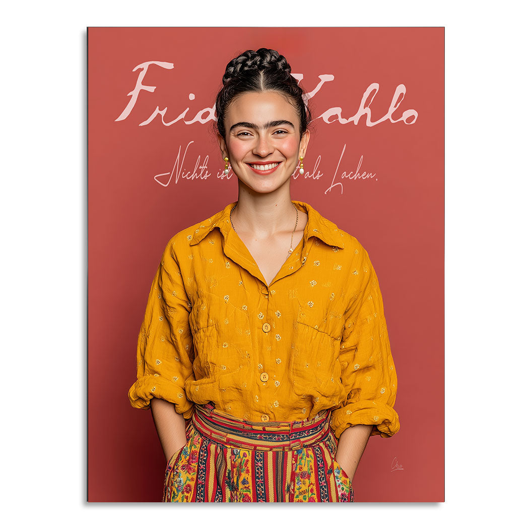 Das Lachen der Frida Alu Dibond Bild