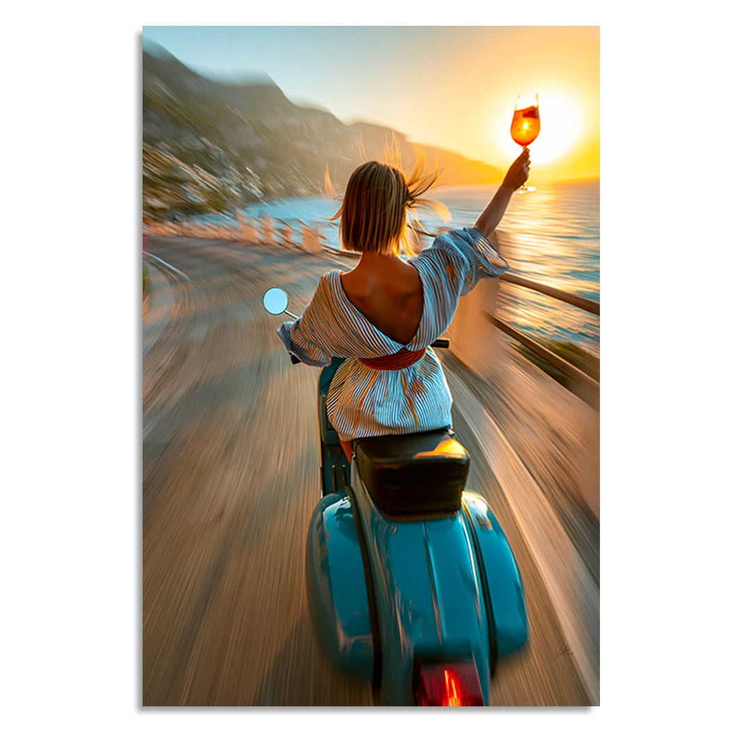 Vespa Dolce Vita Leinwand Bild