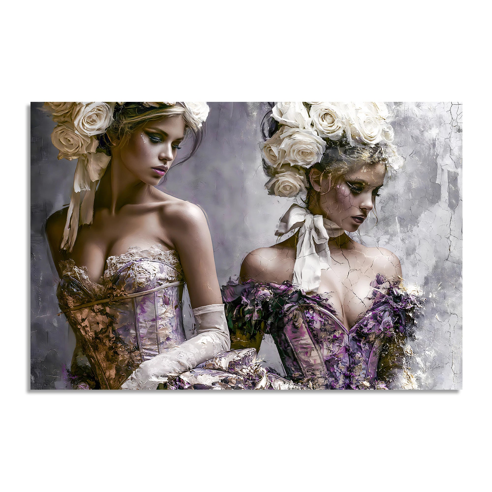 Rosen Duett Leinwand Bild