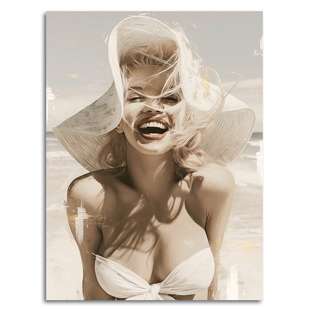 Marilyn Monroe Summer Smile Leinwand Bild