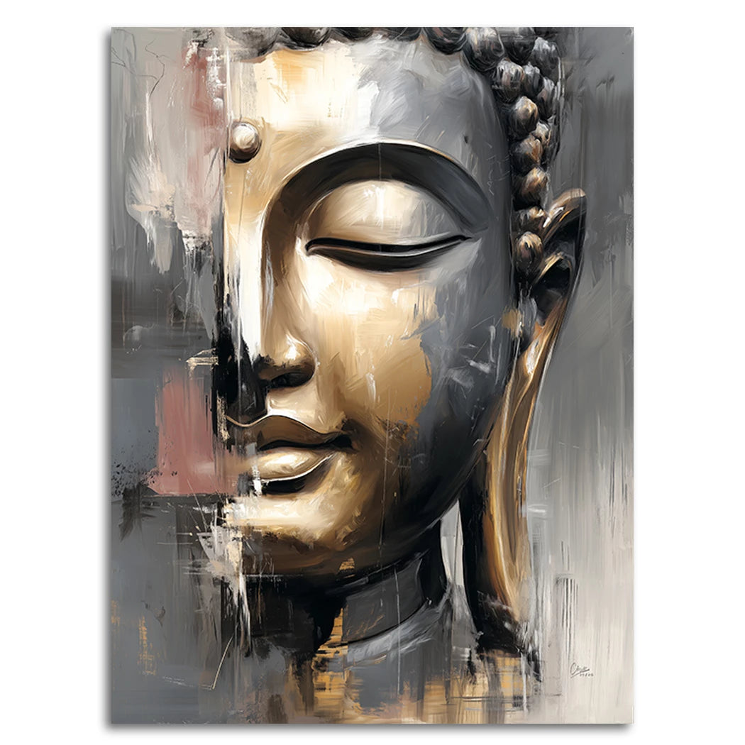 Buddha Gold Leinwand Bild