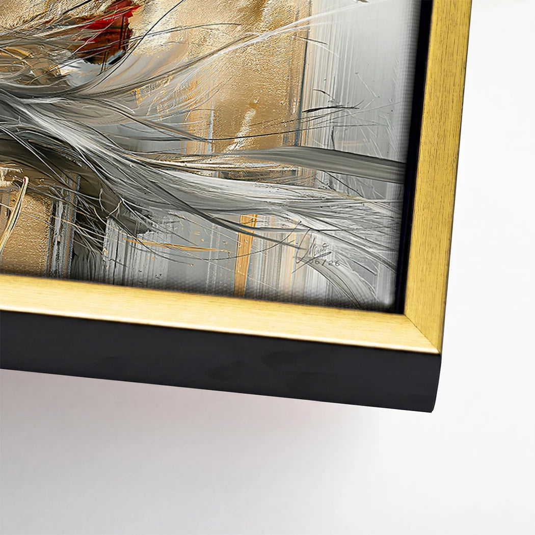 Highland Rind Gold Leinwand Bild