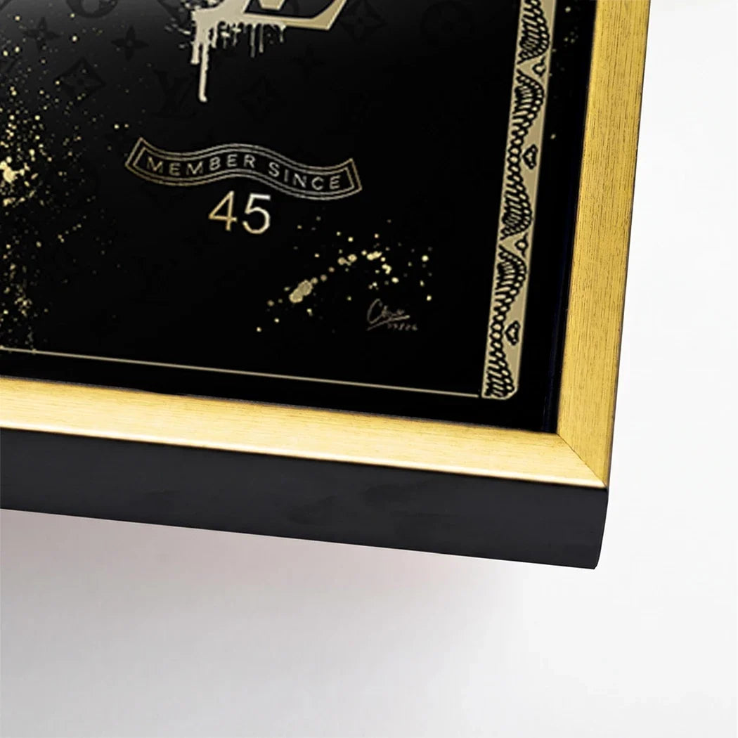 Dagobert Duck Black Amex Leinwand Bild