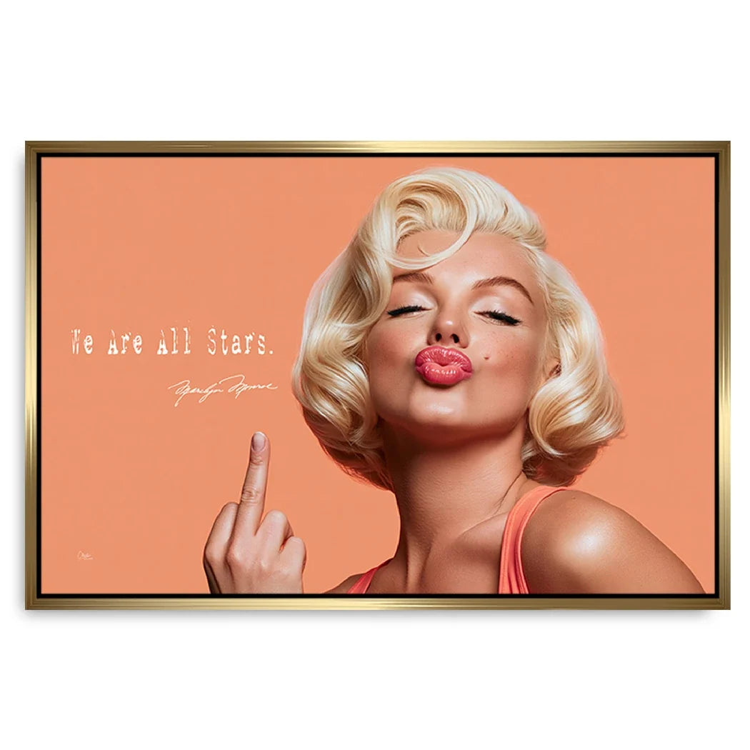 Marilyn Monroe Star Kiss Leinwand Bild